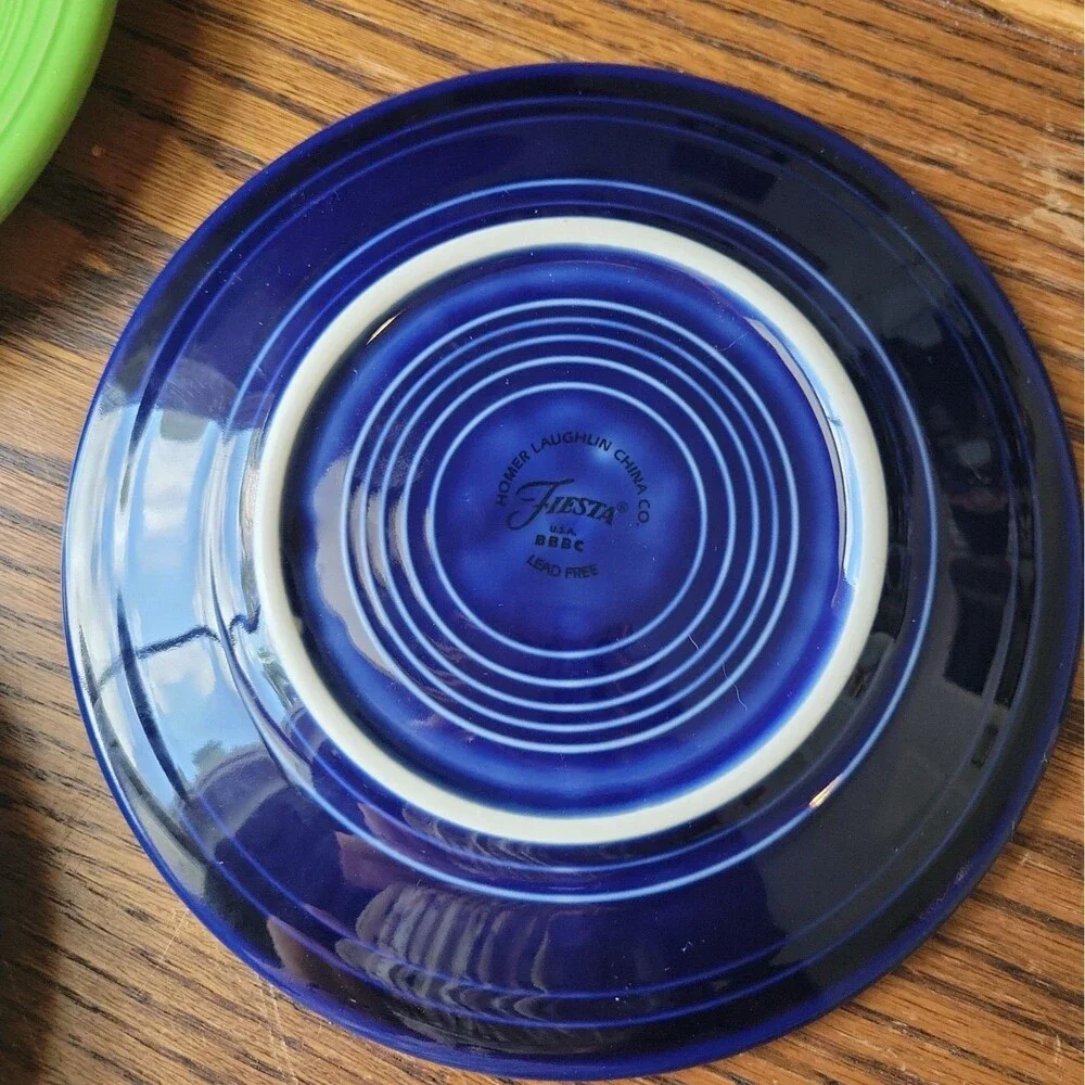 Vtg Fiestaware Salad Plates Set Of 4 Homer Laughlin 7.25 inch Assorted Colors